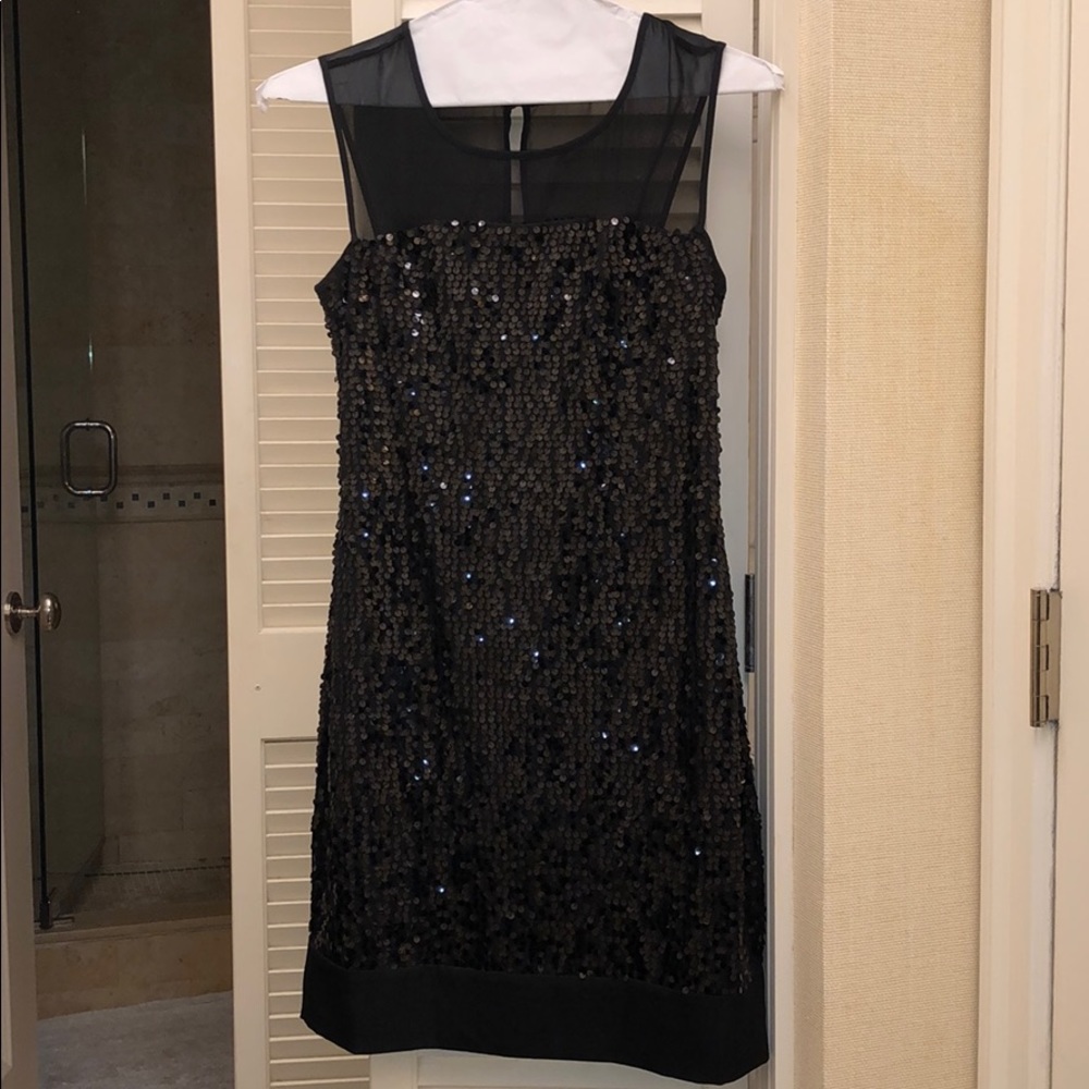Black Sequin Cocktail Dress